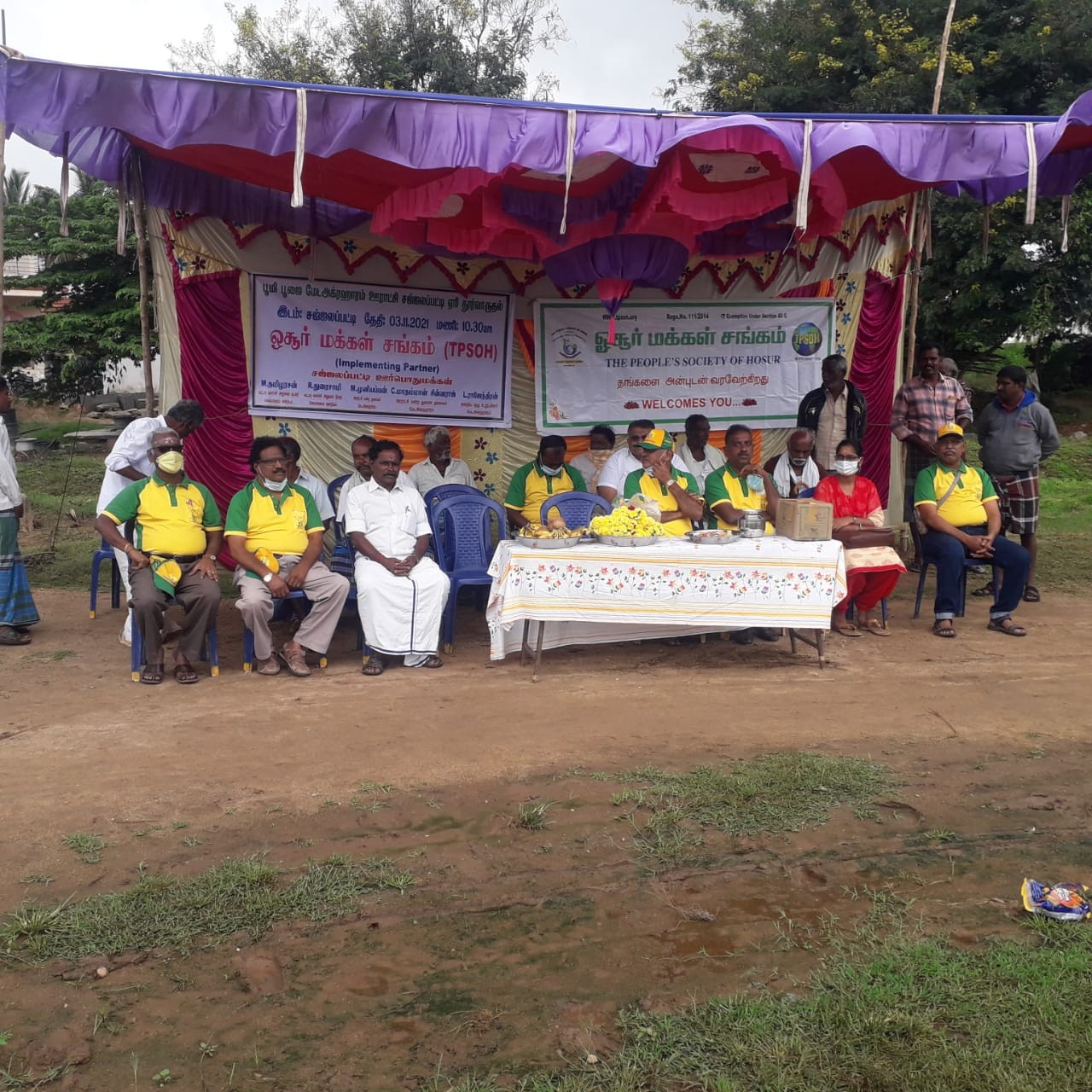 Bhoomi pooja performed at Sajjalpatty near Rayakottai