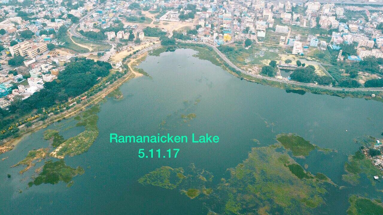 Ramanaickam Lake with plenty of water