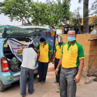 Kabasura Kudineer  being distributed through TPSOH  publicity car